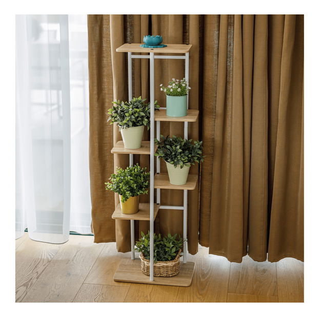 Suport flori Laban 2 (alb + stejar sonoma)