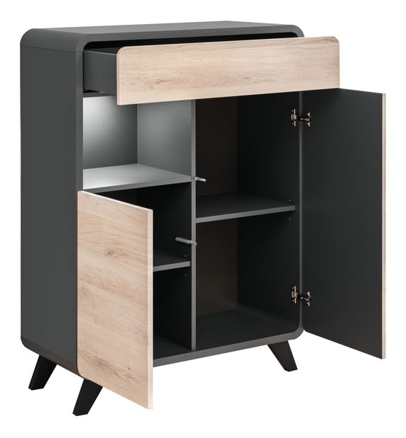 Skrinka Raydon 20 ANRV RD WSN (antracit + dub kronberg)