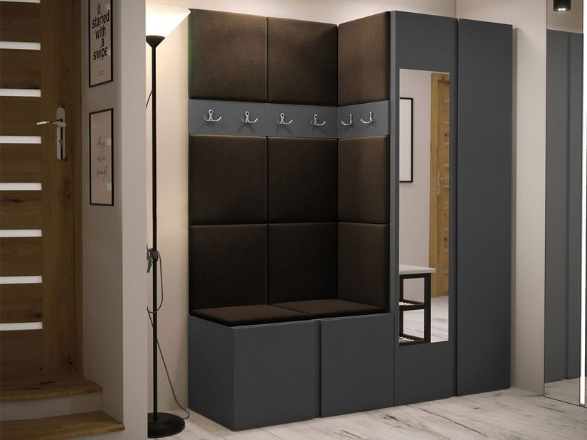 Predsoblje Tovenaz XII (smeđa) (s ogledalom)