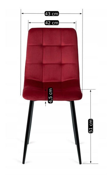 Blagovaonska stolica Permite (bordo) 