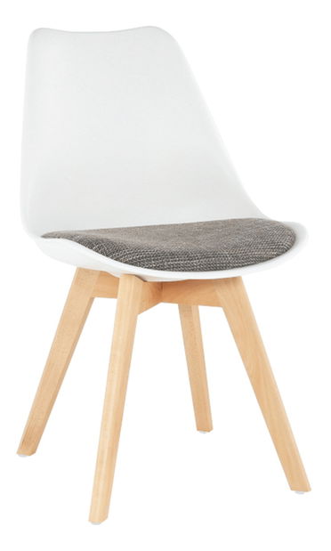 Jedálenská stolička Damiara (biela + hnedá)