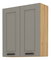 Horná dvojdverová kuchynská skrinka Lucid 80 G 90 2F (dub artisan + claygrey)