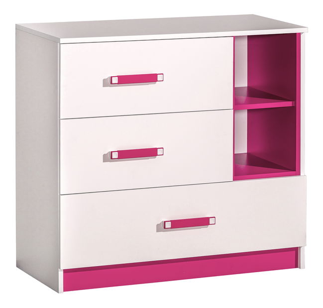 Komód Trafia T08 (rózsaszín)