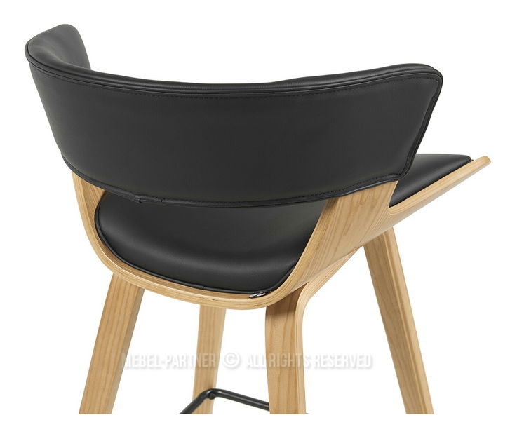 Scaun bar CH70 (negru + stejar)