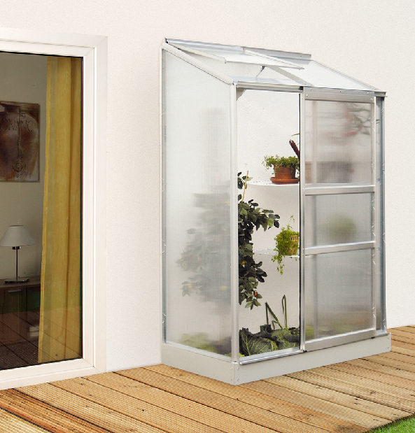 Lean to Greenhouse IDA 900 (policarbonat + aluminiu anodizat)