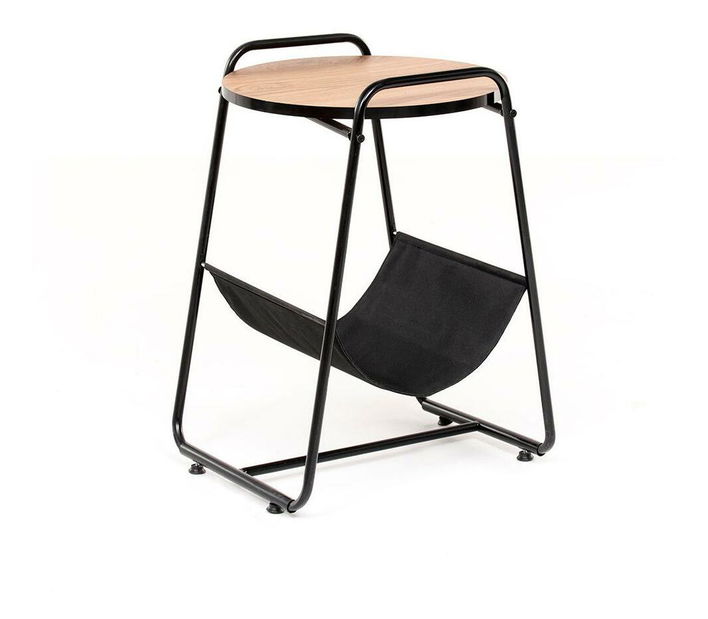 Príručný stolík Tedani (hnedá + čierna)