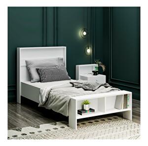 Egyszemélyes ágy 100 cm Lopope (fehér) (ágyráccsal)