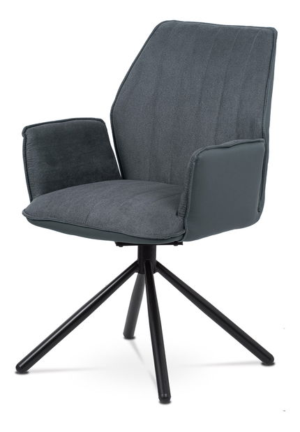 Scaun de sufragerie Hagga-399-GREY2 (Gri + Negru)