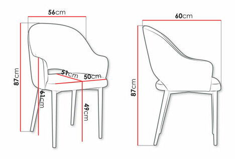 Jedálenská stolička Dezja (čierna) 