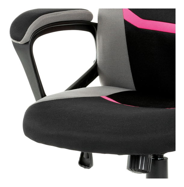 Gamer szék/fotel Leira-L611-PINK (fekete + szürke + rózsaszín)