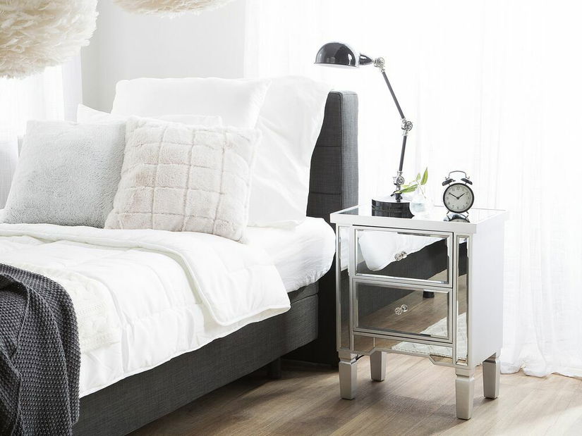 Nočný stolík Tyre (strieborná) *výpredaj