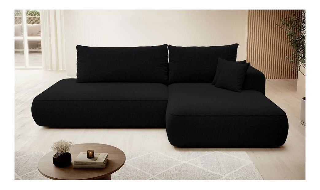 Sarokkanapé Fergie (J) (fekete + fekete)