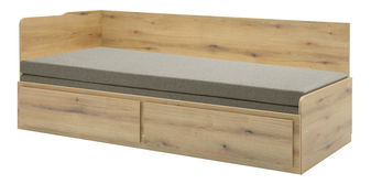 Széthúzható kanapé Menetas  (parti tölgy + oliva) (ágyráccsal és matraccal) (tárolóhellyel)