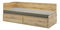 Sofa na razvlačenje Menetas (primorski hrast + maslina) (s podnicom i madracem) (s prostorom za odlaganje)
