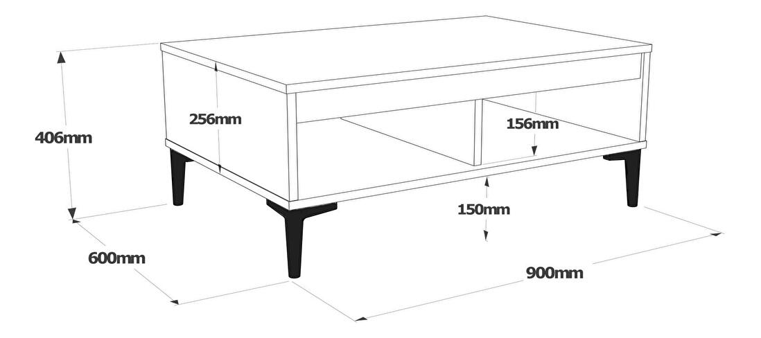 Set mobilier pentru living Levosi 2 (stejar + antracit) 