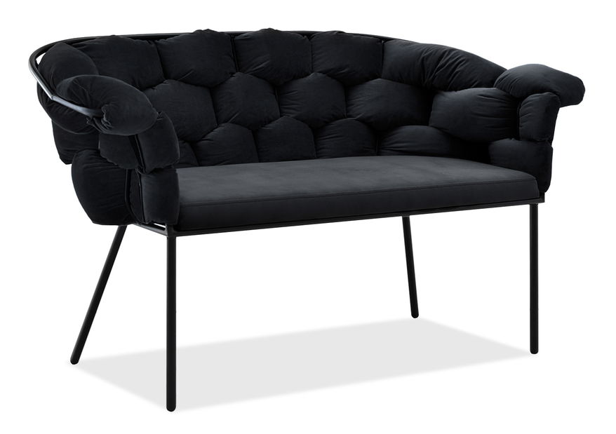Pohovka dvojsedačka Pegaban (čierna)