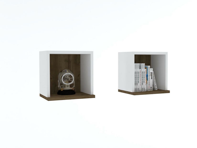 Set 2buc. polițe Matato (alb + nuc) 