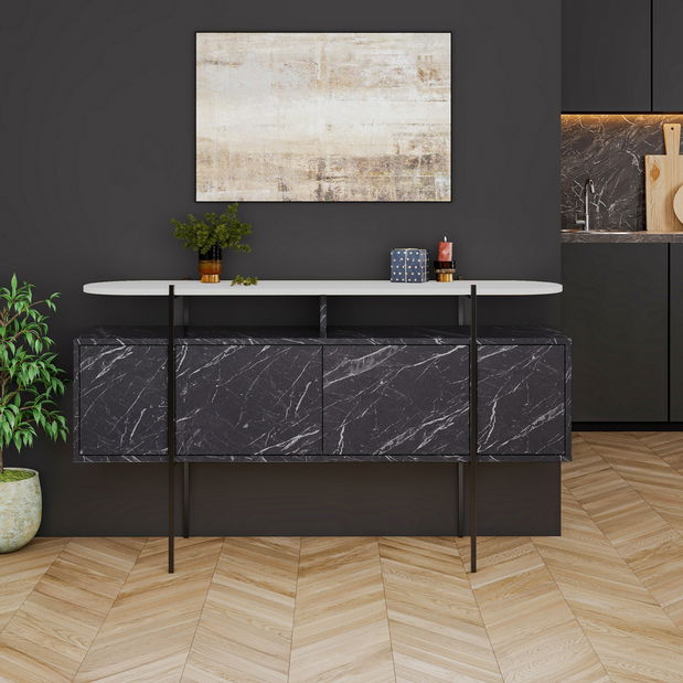 Konzolasztal Odel (világos fa)