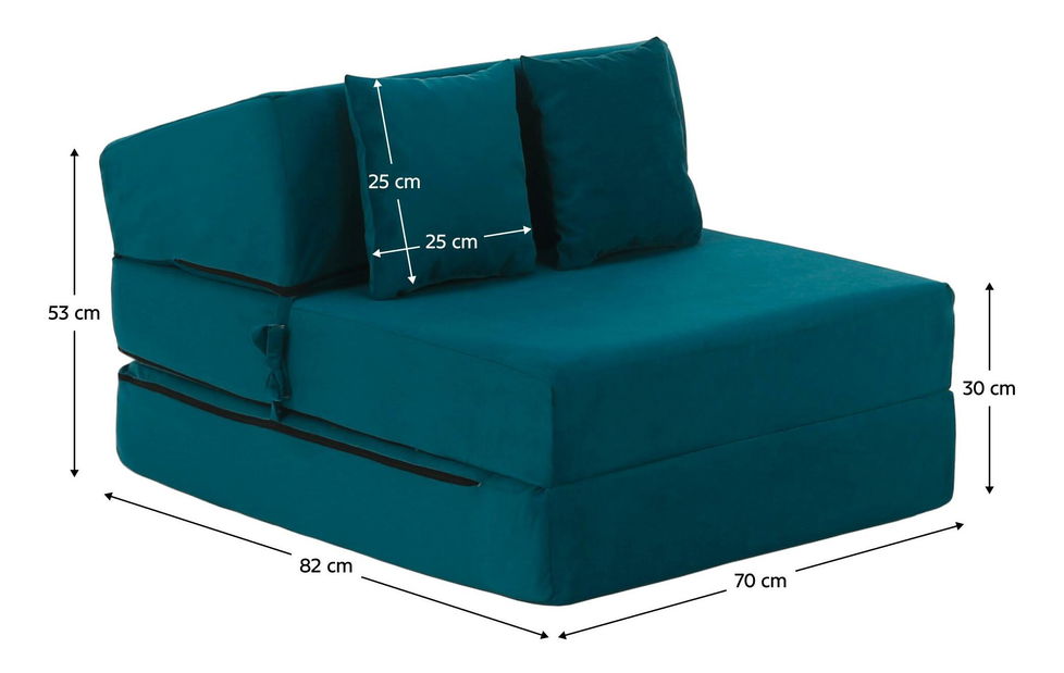 Fotelja ​​na razvlačenje Plantearan (petrolej) 