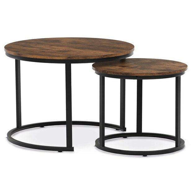 Set de 2 măsuțe de cafea Cetix (maro)