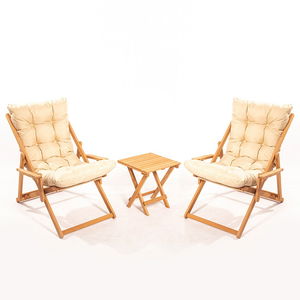 Vrtni set stol i stolice (3 kom.) Mackenzie 5 (smeđa + krem)