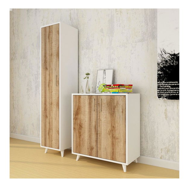 Mobilier hol Fix (Stejar + Alb)