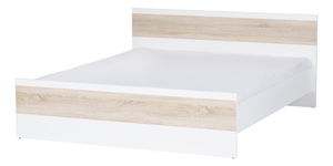 Bračni krevet 160 cm Wanta 03 (bijela + hrast sonoma)
