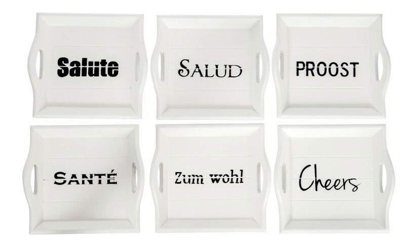 Doplnok do kuchyne Jolipa Stojan / podnos (20x18x4cm) (Biela) (6ks)