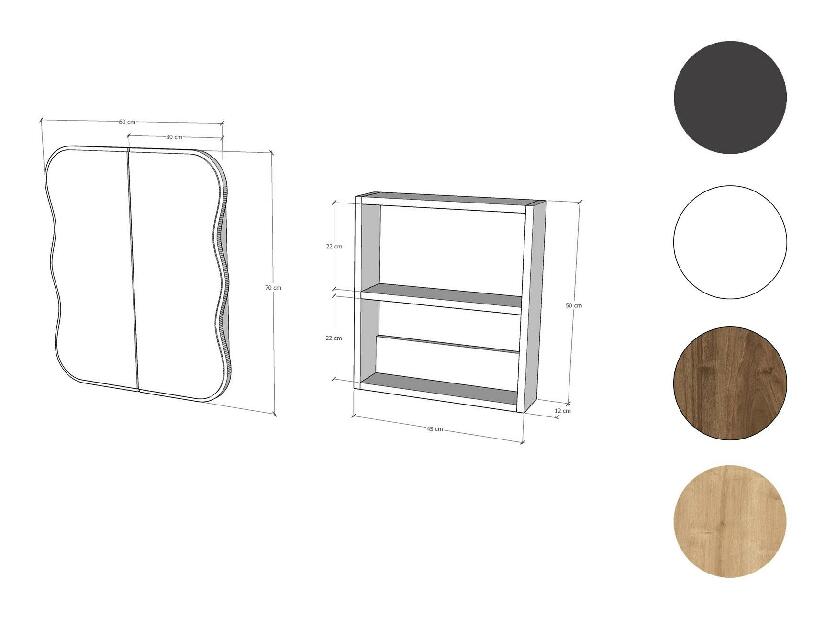 Kupaonski ormarić s ogledalom Dion (hrast)