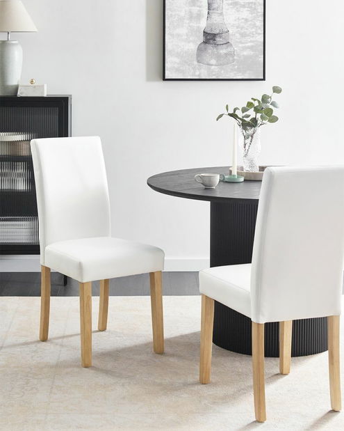 Set 2 buc. scaune pentru sufragerie Borway (alb)