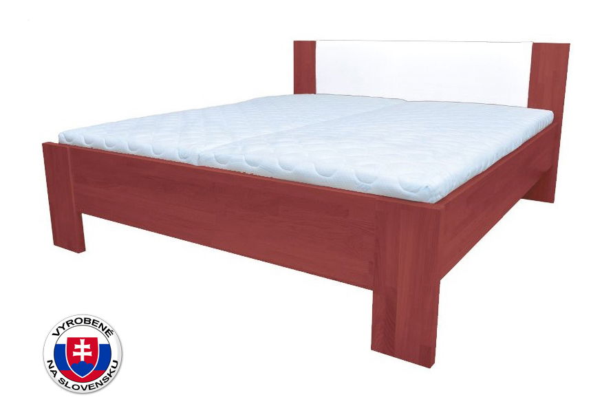 Manželská posteľ 160 cm Nicky čalúnené čelo (masív)