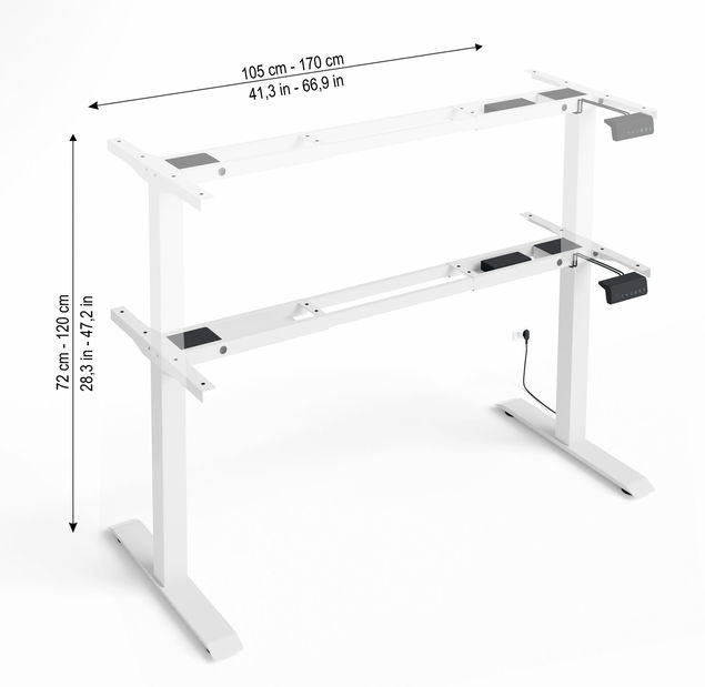 Cadru sub masa PC RXD2-1-2SN_B Motiva (alb)