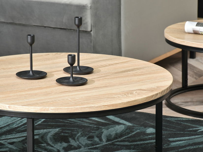 Dohányzóasztal Kolja Stolik Xl (szonoma tölgy + fekete)