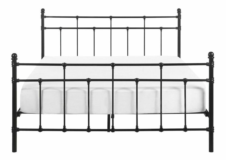 Pat matrimonial 140 cm Lynza (negru) *vânzare stoc