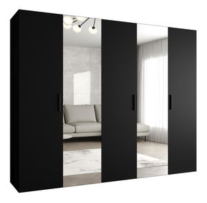 Dulap de haine 250 cm Borry 2 (Negru + Negru)