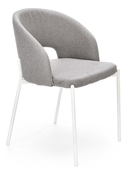 Scaun de sufragerie Kristopher (gri + alb)