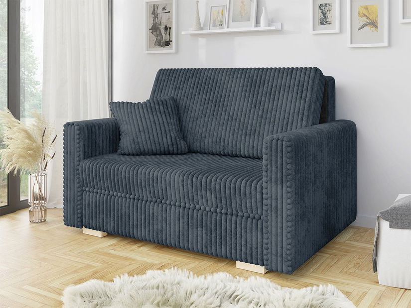 Sofa na razvlačenje Clovea Piano II (plava) (s prostorom za odlaganje)