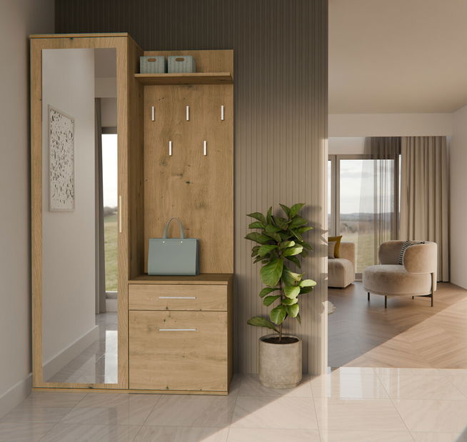 Előszoba szett Dialogos 1 (artisan tölgy) (tükörrel)