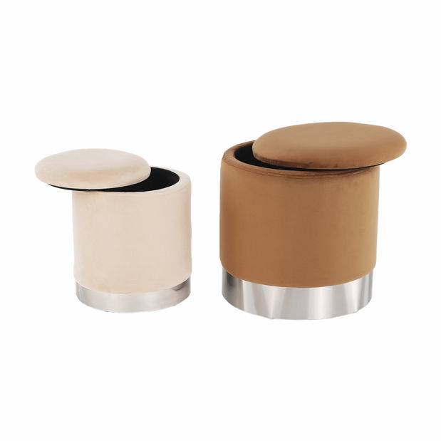 Set 2 buc taburete Ainy (bej)