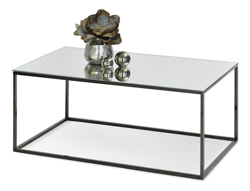 Konferenčný stolík Bella Xl (chrómová + čierna)