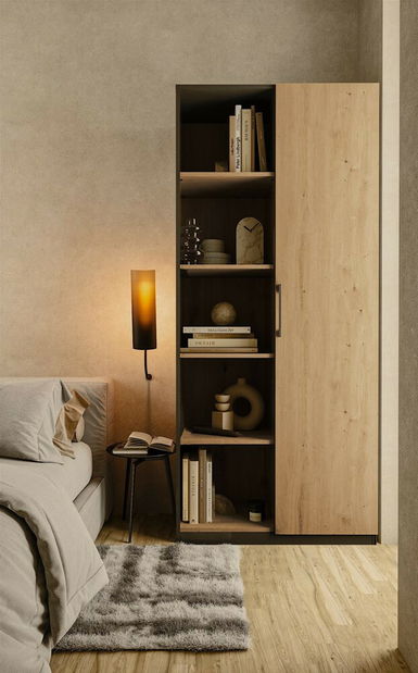 Regál Recados 1 (antracit + artisan tölgy)