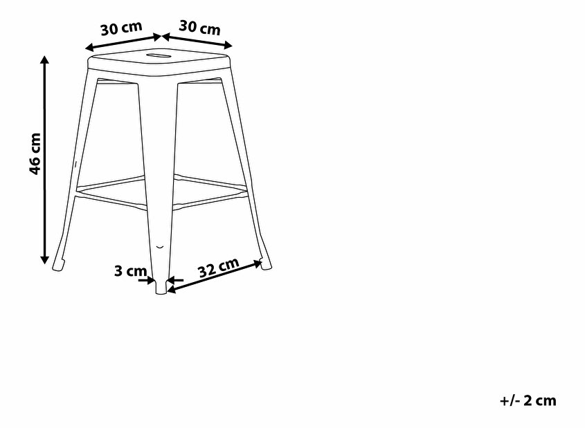 Scaun tip Bar Cabriot 46 (roșu)