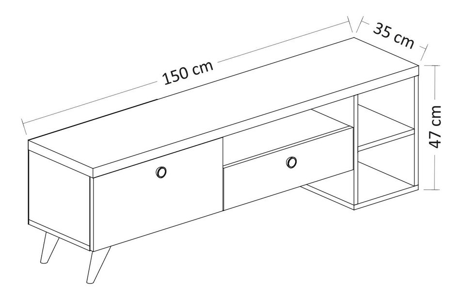 Masă TV/Dulap Paria (Negru)