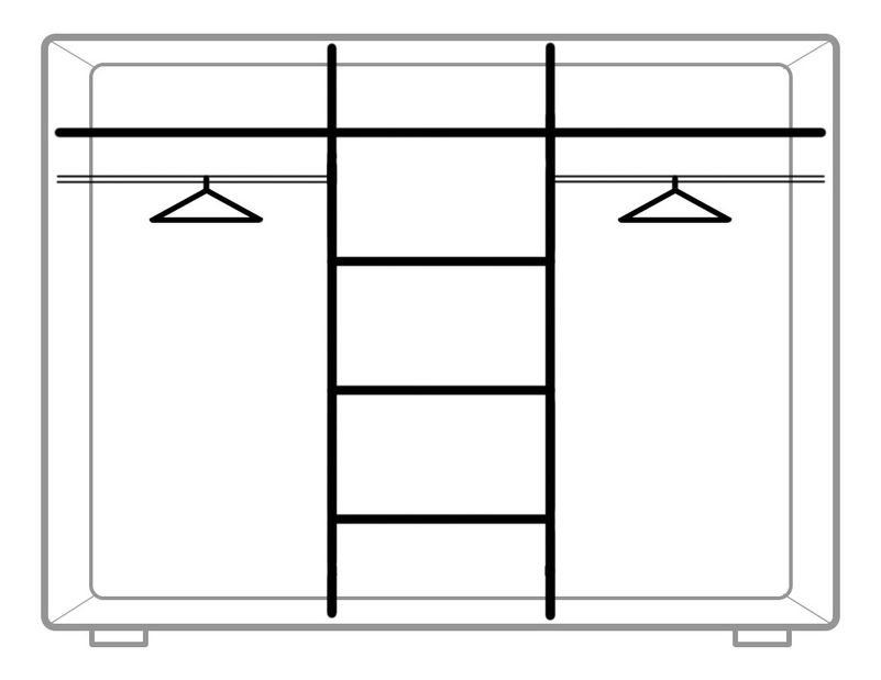 Šatníková skriňa Regnar S3D