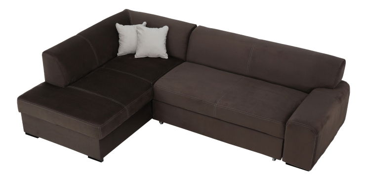 Rohová sedačka Mirafer (hnedá) (L)