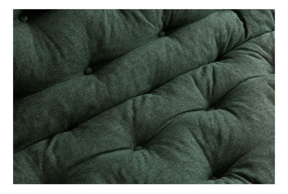 Rozkladacia pohovka Sakotta (zelená + drevo)