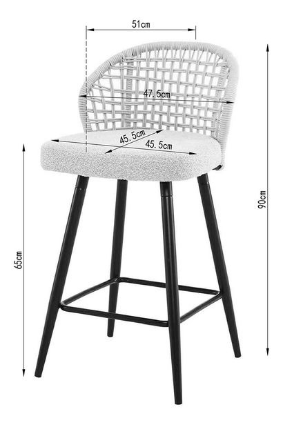 Scaun bar Moan (bej + negru)