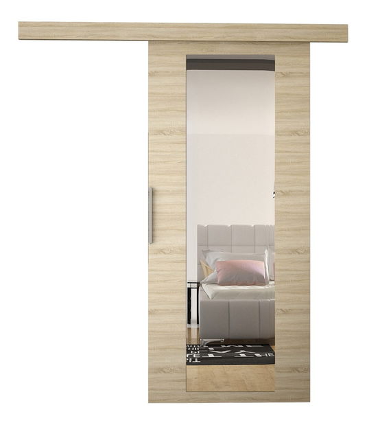 Uși culisante Molania IV (negru + Oglindă)