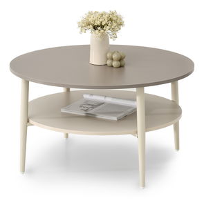 Konferenčný stolík Rogatoria (béžová + krémová)