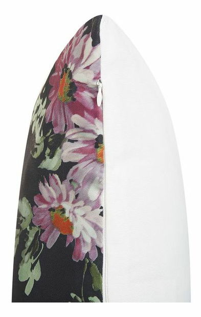 Sada 2 ozdobných vankúšov 45 x 45 cm Hedry (čierna)